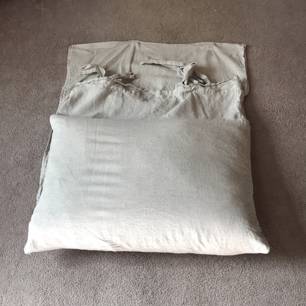 Pure Linen Natural Pillow Sham. OS
